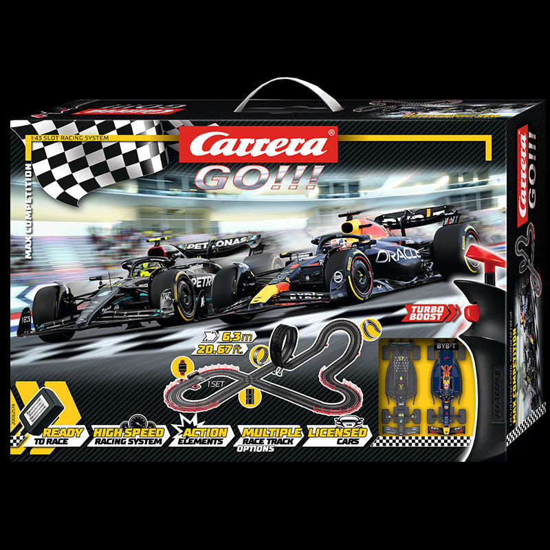 Redbull vs Mercedes, Pista Eléctrica de Carreras de Formula, de 6.3 metros