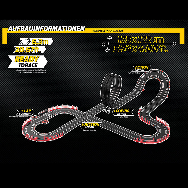 Redbull vs Mercedes, Pista Eléctrica de Carreras de Formula, de 6.3 metros