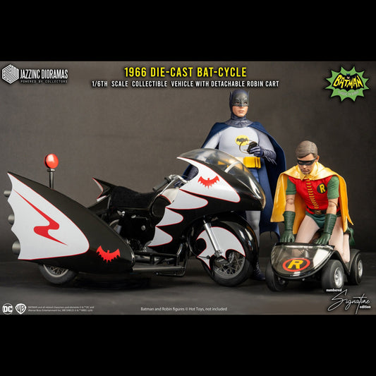 Jazzinc Dioramas | 1966 Batcycle with Sidecar (PREVENTA)