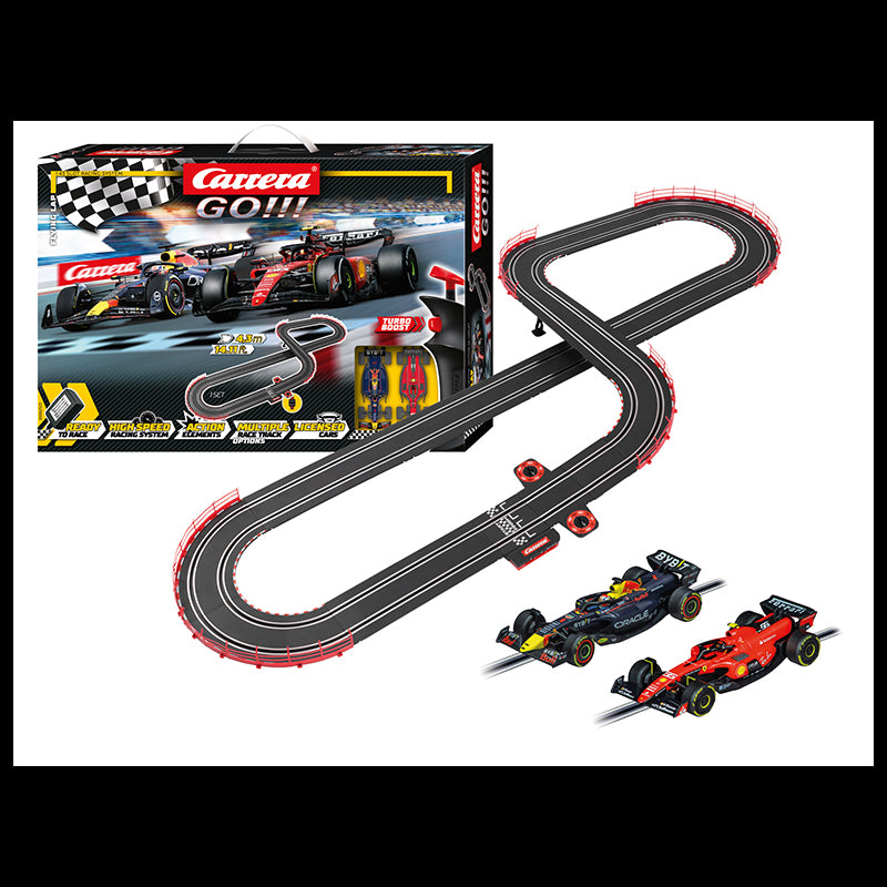 Redbull vs Ferrari, Pista Eléctrica de Carreras de Formula de 4.6 metros