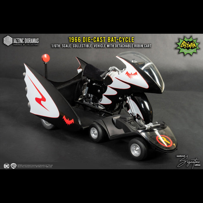Jazzinc Dioramas | 1966 Batcycle with Sidecar (PREVENTA)