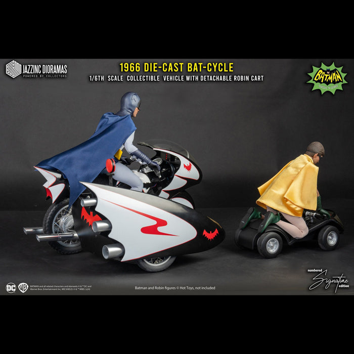 Jazzinc Dioramas | 1966 Batcycle with Sidecar (PREVENTA)