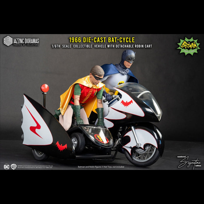 Jazzinc Dioramas | 1966 Batcycle with Sidecar (PREVENTA)