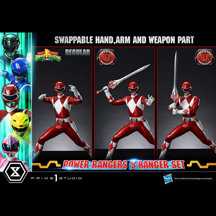 Prime 1 | Power Rangers 5-Ranger Set (Deluxe Bonus Version) - PREVENTA